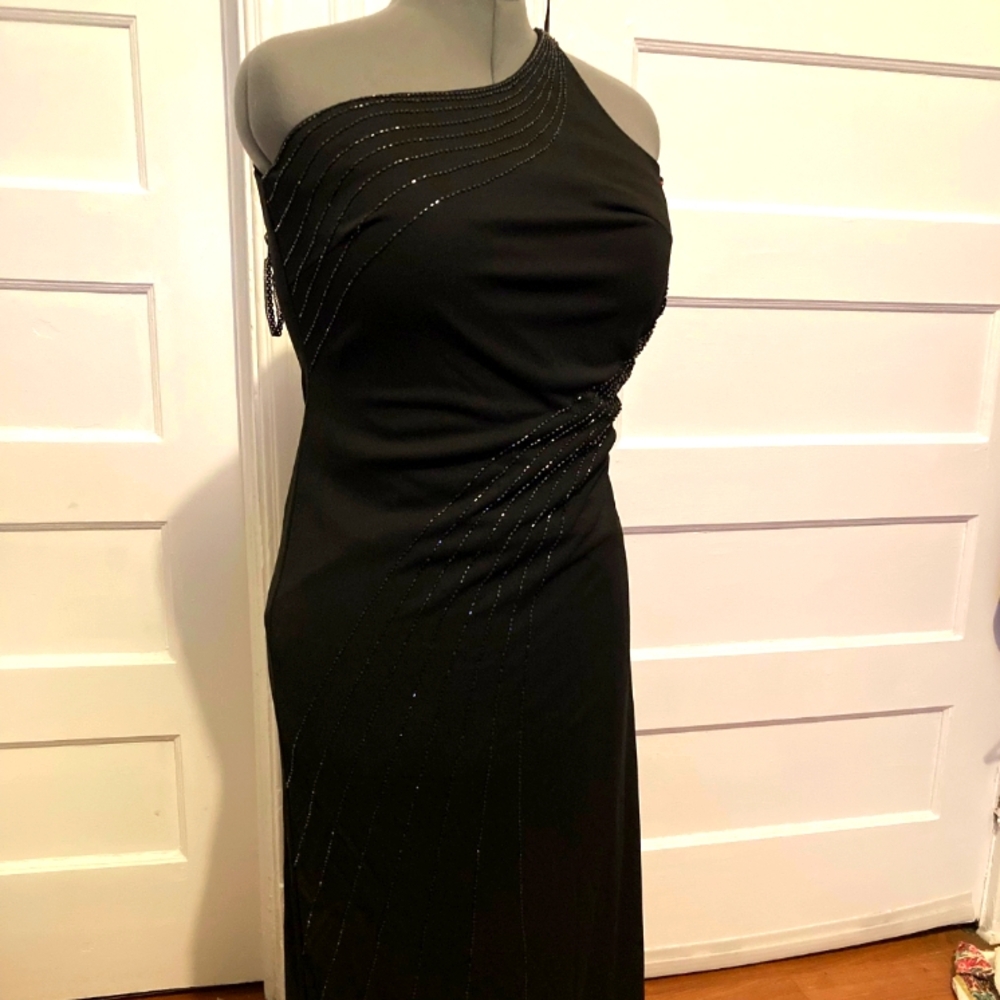 David's Bridal Vintage 2001 one shoulder prom dress